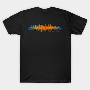 Columbus Ohio Skyline In Watercolor Digital Arts T-Shirt